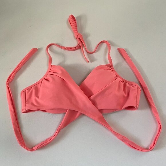 Victoria's Secret Wrap Crossover Double-String Triangle Bikini Top, Pink, 34B - Picture 9 of 9